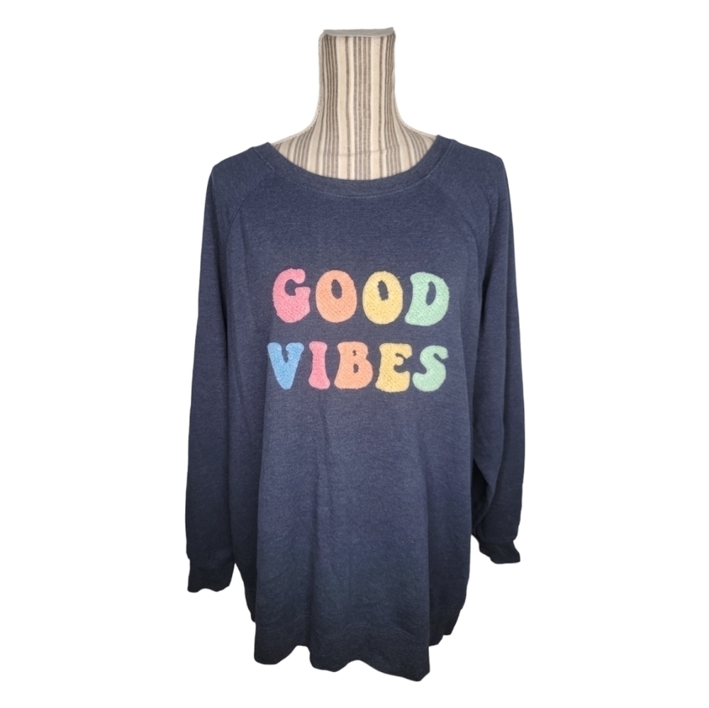 Wildfox Good Vibes Statement Sweatshirt